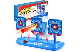 GESCHENPARK Auto-Reset Bersaglio Elettronico per Pistole Nerf Serie N-Strike Elite/Mega/Rival con Intelligent Light Sound Effect - Giocattoli e Regali