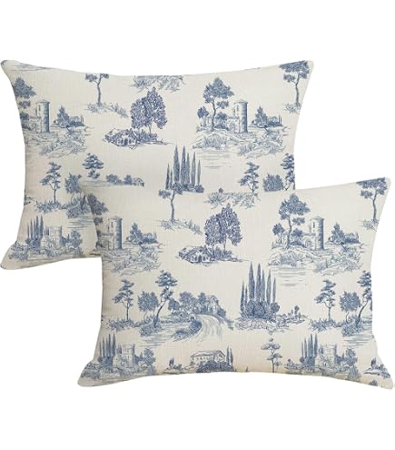 French Toile Pillow Cover