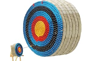 Fiita Archery Cible Ronde en Paille Cible 50 cm Delux Target de Mousse de tir à l'arc Target Cible de tir pour la flèche Arc extérieur