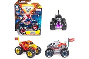 Monster Jam - Coche Monster Truck Marvel Oficial, Escala 1:64 Metal - Modelo Aleatorio - 6069960 - Coches para Niños - Juegos Infantiles - Juguetes Niños 3 años +