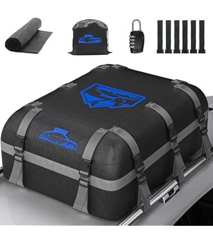 Exxen Dakkoffer, 580 liter, opvouwbare dakkoffer, waterdicht, dakkoffer voor de auto Exxen Dakkoffer, 580 liter, opvouwbare dakkoffer, waterdicht, dakkoffer voor de auto