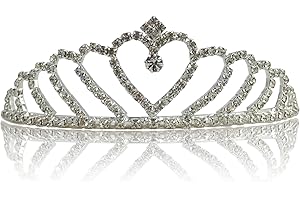 Katara 1738 ? Silbernes Strass Diadem, Damen Mädchen, Hochzeit, Brautjungfern, Kommunion, Konfirmation
