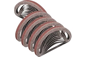 STEBRUAM Bandas de Lija 13 x 457 mm,50piezas 60 grano Para Lijadora de Banda