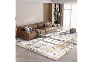 Vamcheer Alfombra Salón Esponja Espesa - Alfombra de área Abstractas Modernas Grande y Lavable, Alfombra de Habitación Dormitorio Antideslizante,Suave Cachemira Decoración de Interiores 160x230