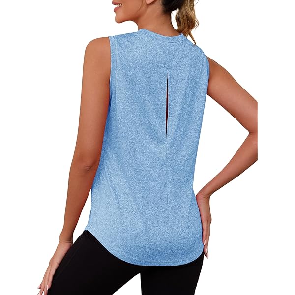 Gyabnw Gym Tank Tops voor Dames UK Sports Vest Mouwloos Shirt Zomer Workout Hardloop T-shirt Schoudergat XS-3XL, Blauw, M Gyabnw Gym Tank Tops voor Dames UK Sports Vest Mouwloos Shirt Zomer Workout Hardloop T-shirt Schoudergat XS-3XL, Blauw, M