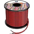 12awg 3.3mm² Silicone Electrical Wire 2 Core Cable 32ft [Black 16ft Red 16ft] oxygen free Stranded Tinned copper wire High Temperature Resistance Soft and Flexible