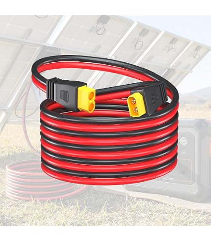 YIMIKEDAYA Spina solare su cavo solare XT60i 12AWG XT60I-F cavo di ricarica solare per generatore solare Ecoflow PowerStation (12AWG 6M