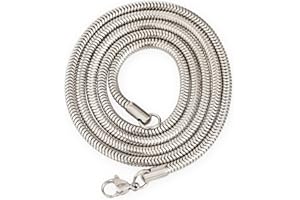 Fly Style Snake Chain Stainless Steel Silver 0.9 mm – 1.2/2/3 mm – Necklace for Men and Women – 41–76 cm