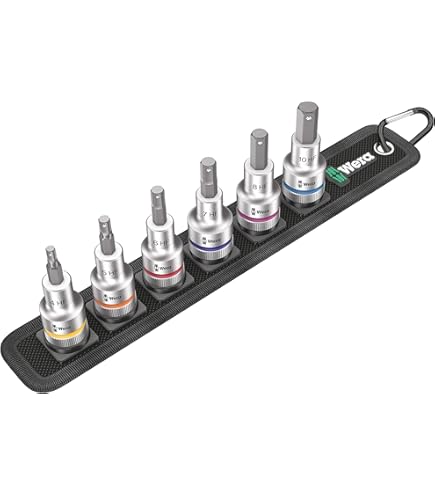 Wera 003882 Belt A 3 HF 1/4″ Drive 9 Piece Torx Zyklop Bit Socket Set T8 T40
