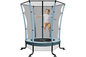 ‎JUMMICO JUMMICO Trampolin Kinder mit Sicherheitsnetz Ø145cm, Indoor-/Outdoor Trampolin für Kinder ab 3 Jahre