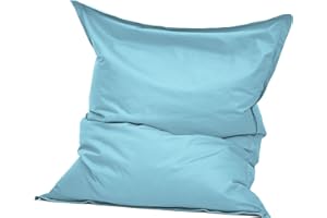 ‎GREEN BEAN Green Bean© Indoor Sitzsack XXL 140x180cm 380 Liter Kinder & Erwachsene Bean Bag EPS Perlen Füllung Riesensitzsack Groß Liegekissen Sitzkissen - Aquamarin