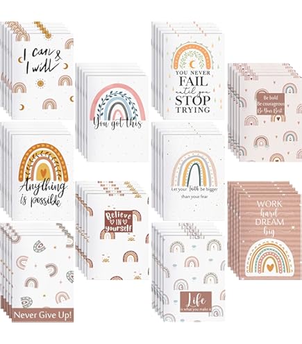 Fulmoon 90 Pcs Inspirational Journals Bookmarks Pen Gifts