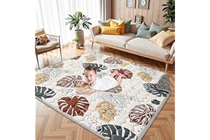 YIBEBE Tappeto Gioco Bambini Addensare Tappeto Gioco Neonato: Tappetino per Abilità Motorie - Tappetino da Gioco per Bambini Pieghevole Antiscivolo lavabile in lavatrice per Box (150 * 180cm)