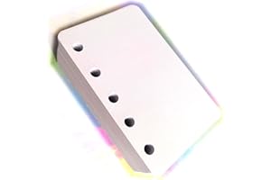 tipome Carta per Agenda MINI Bianca con 5 Anelli - 200 Fogli (400 Facciate) - 6,7 x 10,5 cm - Certificata