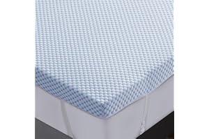 DUANDUAN Gel Topper 180x200cm, 7.5cm Gelschaum Memory Foam Matratzen Topper für Druckentlastung, Premium Soft Cooling Sleep, rutschfestes Design mit Abnehmbarer und waschbarer Abdeckung