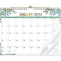 2022 Calendar - Wall Calendar 2022 From Jan 2022 To Dec 2022, 11.5"X 15", Monthly Calendar With Julian Dates, Twin-Wire Binding, Thick Paper Perfect For Office & Home: Buy Online At Best