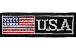 ELLU Toppa termoadesiva da cucire con bandiera degli Stati Uniti d'America USA