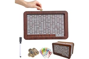 Amebleak Hucha de Madera, Hucha con Contador, Hucha para Niños con Objetivo de Ahorro y Números de Tictac para Ayudar a Los Niños a Desarrollar el Hábito de Ahorro (10000€)