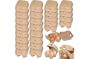TZEKING 25PCS Cajas de cartón para huevos,Dispensador de Huevos,Bandeja para Huevos,Estante para 4 Huevos,Caja De Almacenamiento De Huevos para Cocina