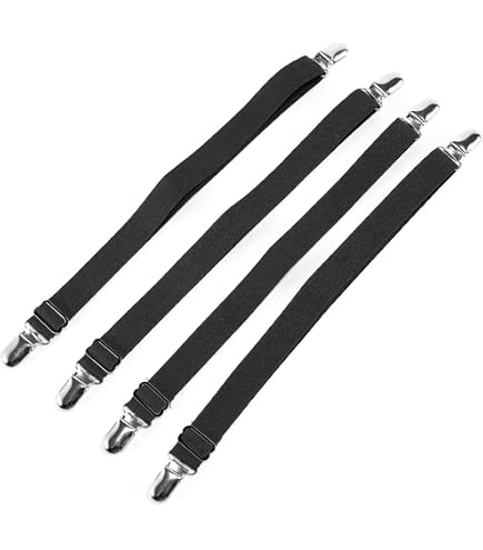 Elastici Ferma Lenzuola, Bretelle per Lenzuola, 2 Pezzi Clip Lenzuola