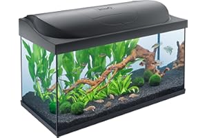 Tetra Starter Tropical Fish Aquarium - complete fish tank starter kit with light, heater, filter, fish food and water conditioner 105L