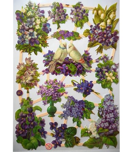 Glanzbilder EF 7101 Engel Blume Strauss – Ca. 24x15 Cm, Oblate Für Scrapbooking, Karten & Bastel-Deko