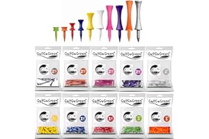 GOLFGOGREEN Plastic Castle Graduated Castle Golf Tees - BUY 2 OR MORE AND SAVE 10%