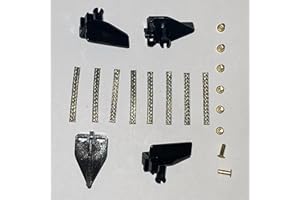 SSC TYRES SSC Slot Cars Replacement Spares 4 Easyfit Vintage G23 Long Stem Car Guide Blades with braids and 8 Eyelets Compatible for Scalextric Slot Cars Models, Toy DIY Parts Accessories with eyelet