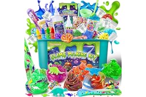YOPINSAND Slime Kit Dinosauro, Galaxy & Glow in The Dark Slime Making Kit per bambini 3-12, Laboratorio Creativo per Fabbricare Slime con Accessori - DIY Slime Bambini Ragazze Gioco Giocattoli Bambina Regalo
