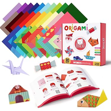 QUARKZMAN 50 Fogli Carta Origami Brillantinata 10x10 Cm – Quadrati Lucidi Colore Rosso Per Fai Da Te