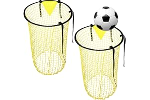 NINOCLAR 2Pcs Top Bins Soccer Target Net,Football Training Goal,Kids Top Corner Target Net Goals Training Practice Equipment
