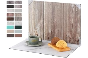 HengMing Photo Backdrop Kit 30x40 cm for Small Product Photography Reflector Cardboard and 9 Pcs Double-sided Background Papers with 18 Patterns for Food Jewelry Cosmetics