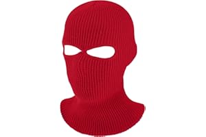 Geyoga Kinder Gestrickte Sturmhaube mit 2 Löchern Winter Strick Skimaske Vollgesichtsabdeckung