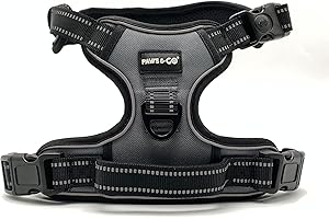 Paws & Go® Reflective No Pull Dog Harness for Nervous Pets - Step In Design for Small, Medium, and Large - Anti Escape, Puppy Proof - Adjustable, Heavy Duty, Breathable Vest