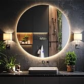 Swirl Led'li Lazer Kumlamalı Lavabo &amp; Banyo Aynası (Dokunmatik Sens&ouml;rl&uuml;) g&uuml;nışığı led 80 x 80