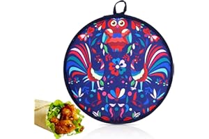 QUILAX 12Inch Tortilla Warmer Pouch, Premium Insulated Fabric Pouch, Tortilla Keeper Holder, Keeps Warm for up to One Hour for Tacos, Naan, and Pizza Rolls,Bread