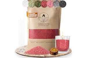 comforder Velas Perladas perfumadas – Cera para Fabricación de Velas con Mechas –Perlas de Cera para Velas Aromaticas 400 g + 4 Mechas (Marrón rojizo, Ámbar)