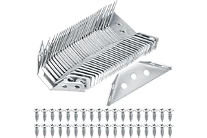 SZZHIYONG 30 Pz Staffe Angolari, Squadrette Angolari per Legno, Squadrette Triangolari, Staffa Angolare Connettore Ferramenta per Mobili, Supporto Connettori in Acciaio Inox per Mensole Armadi Tavoli Sedie