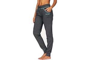 DOTIN Damen Jogginghose Sporthose High Waist Trainingshose Baumwolle Freizeithose Yoga Hose für Frauen