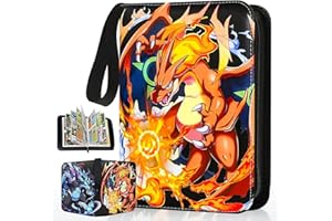 YUNDONGBA Sammelkarten Album fürSammelalbum Karten,50 Seiten 400/900 Karten Kapazität Sammelkarten Album binder Wasserdicht PU Leder Sammelmappe Karten Kompatibel mit Fächern Kinder (gelb-400)