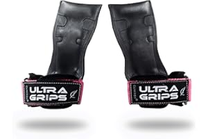 Climaqx® Ultra Grips profesjonalne paski do podciągania | paski do fitnessu, kulturystyki i trójboju siłowego | zintegrowany bandaż na nadgarstek | model 2020