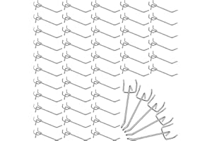 Belle Vous Pack de 50 positor de Pared de Metal Ganchos para Paneles de Herramientas Mesa de Trabajo, Estantes Tiendas