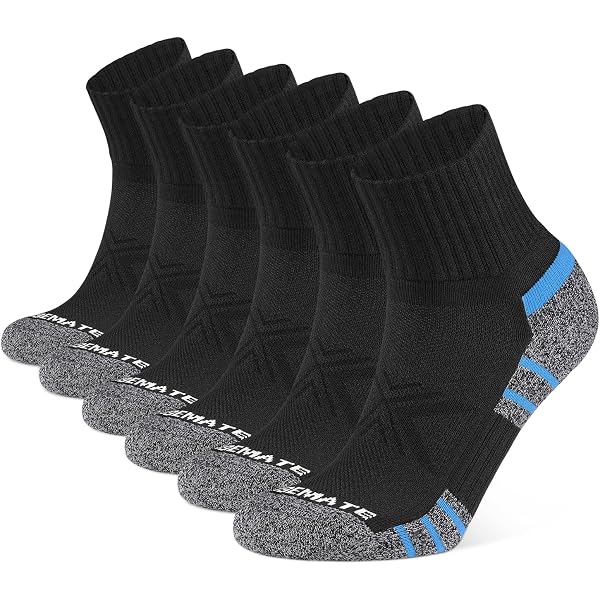 CLOSEMATE 6 Paires Socquettes Femme 35-42 - Chaussettes Sport Coton Respirantes Anti-Ampoules Running Et Randonnée
