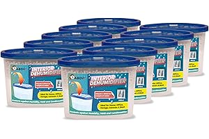 1ABOVE Dehumidifier 500ml Pack of 10| Condensation Remover Moisture Absorber, Dehumidifiers for Damp, Mould, Moisture in Home, Kitchen, Wardrobe, Bedroom, Caravan, Office, Garage, Basement