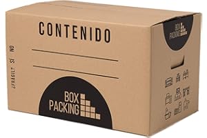 BOX PACKING BY FIELD CONTROL BOXPACKING | Cartons Déménagement | 6 Carton Demenagement | 50x30x30 cm | Boite Carton Avec Poignées | Moving Boxes