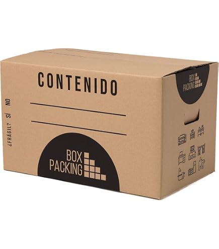 Lot De 5 Cartons De Déménagement Extra Larges - 600x330x350 Mm - Double Cannelure - Jusqu'à 40 Kg - Réutilisables - Papier Recyclé