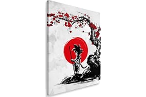 Feeby Cuadro en Lienzo Anime por DDJVIGO 50x70 cm 1 Pieza Modernos Impresión Artística Calidad Fotografica Imagen Decoración de Pared Salon Dormitorio Pasillo Habitación De Los Niños blanco negro rojo