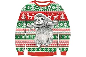 Loveternal Xmas Jumper Kids Girls Christmas Jumper Boys Sweatshirt Long Sleeve Tops Crew Neck Pullover Hoodies Casual Ugly Sweater Age 7-14 Years Gifts for Children