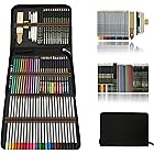 Zzone Matite Colorate Artistico Kit per Schizzo e Disegno,Disegni a Matite,Pastelli Acquarellabili, Creativa Colori Art Set F