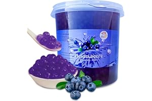 ‎PANDA MEISTER 3KG Bubble Tea Perlen Blaubeere - Bubbletea Boba Perlen Set - Natur&Vegan - Bubble Tea Perlen Bubbles - Super Ideen zum Selber Machen Bubble Tea und Fantastische Boba Partys
